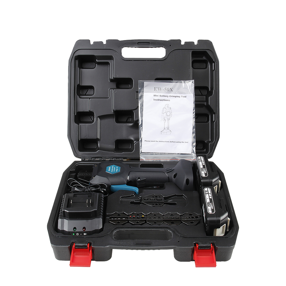 EW-50X （0.25–50mm²）Mini Battery-Powered Hydraulic Terminal Crimper