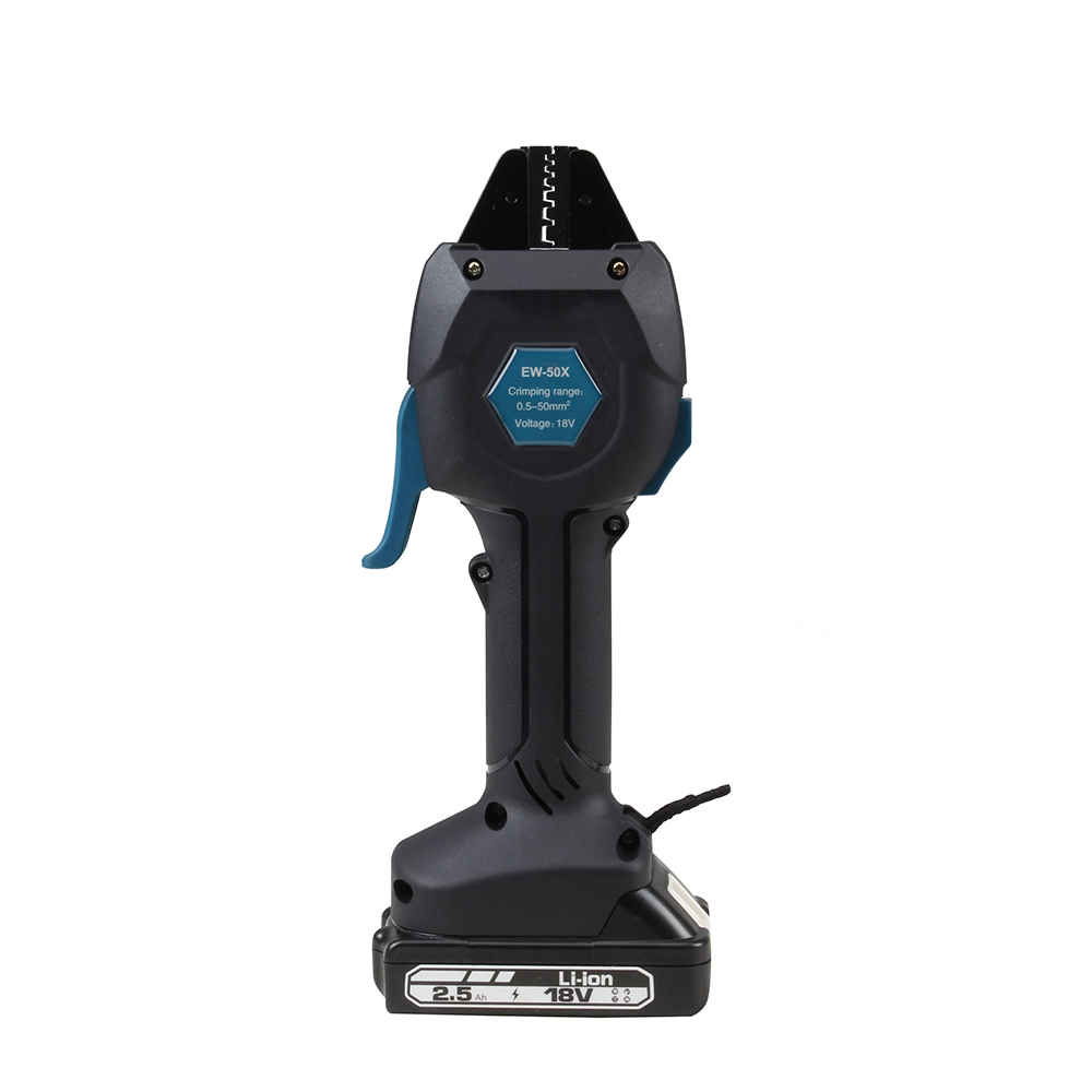 EW-50X （0.25–50mm²）Mini Battery-Powered Hydraulic Terminal Crimper