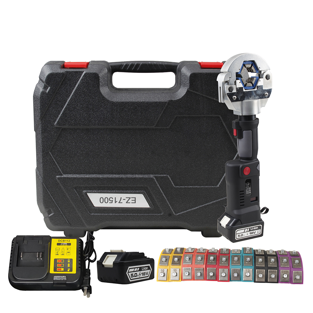HVAC Battery & Hydraulic Hose Crimper Set