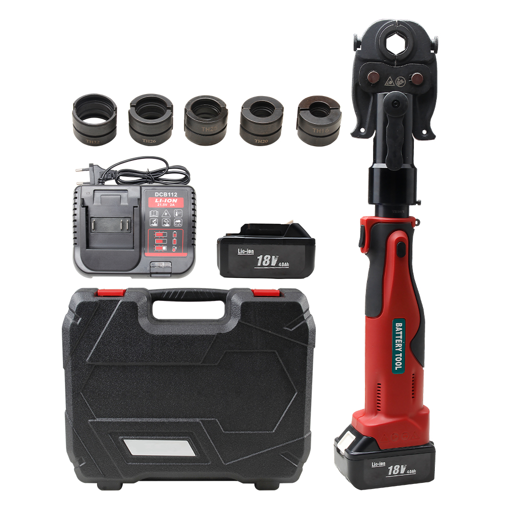 LS-1550 / ES-1930 / MEC-1525 Rotatable High-Force Multi-Pipe Battery Pipe Crimper