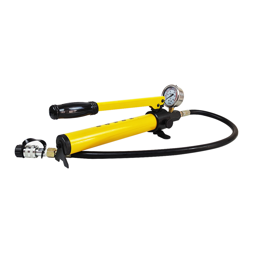 Lightweight Hand Operated Hydraulic Pump 600 Bar High Pressure Manual Pump with Pressure Gauge