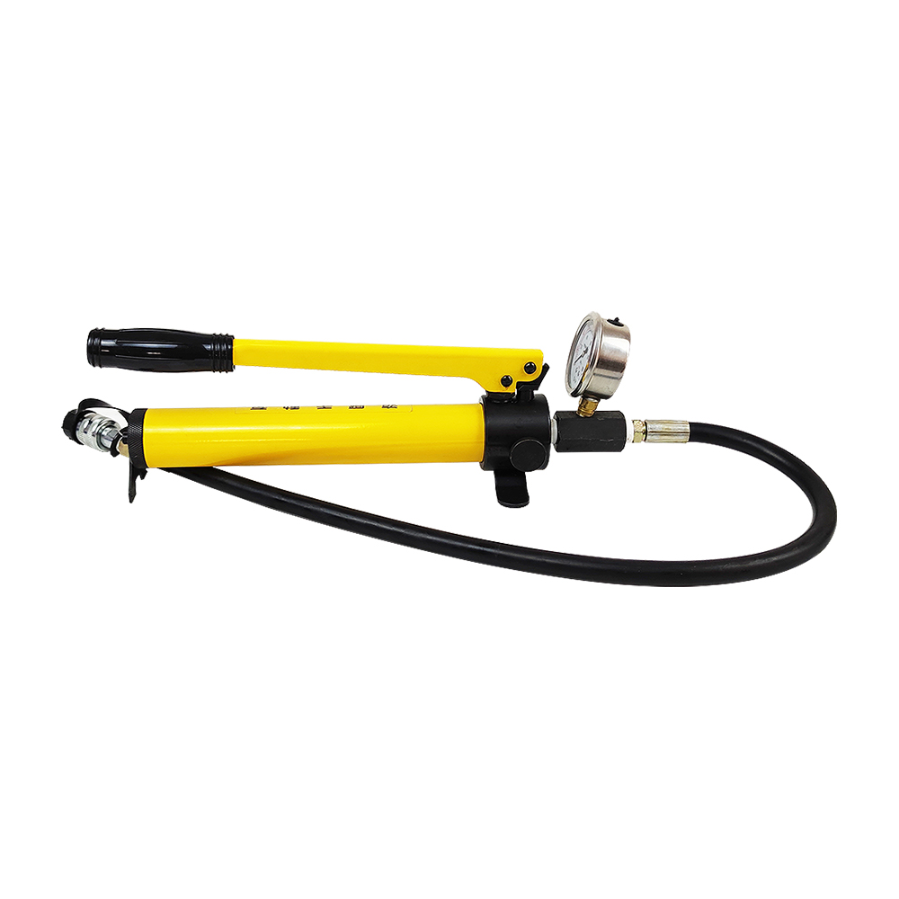 Lightweight Hand Operated Hydraulic Pump 600 Bar High Pressure Manual Pump with Pressure Gauge