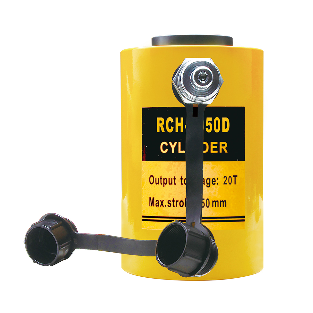Hollow Plunger Single Acting Hydraulic Cylinder Jack 20T–60T 50mm Stroke Steel Body