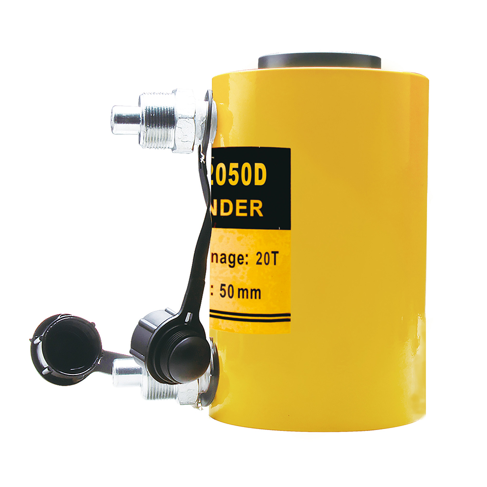 Hollow Plunger Single Acting Hydraulic Cylinder Jack 20T–60T 50mm Stroke Steel Body