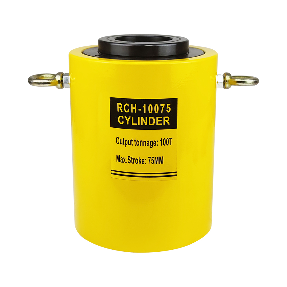 Hollow Plunger Single Acting Hydraulic Cylinder Jack 20T–60T 50mm Stroke Steel Body