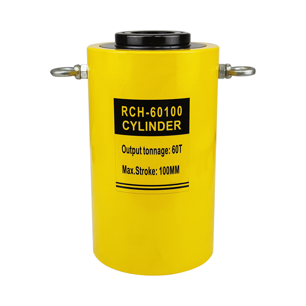 Hollow Plunger Single Acting Hydraulic Cylinder Jack 20T–60T 50mm Stroke Steel Body