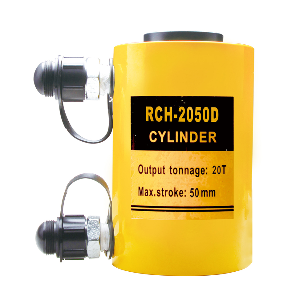 Hollow Plunger Single Acting Hydraulic Cylinder Jack 20T–60T 50mm Stroke Steel Body