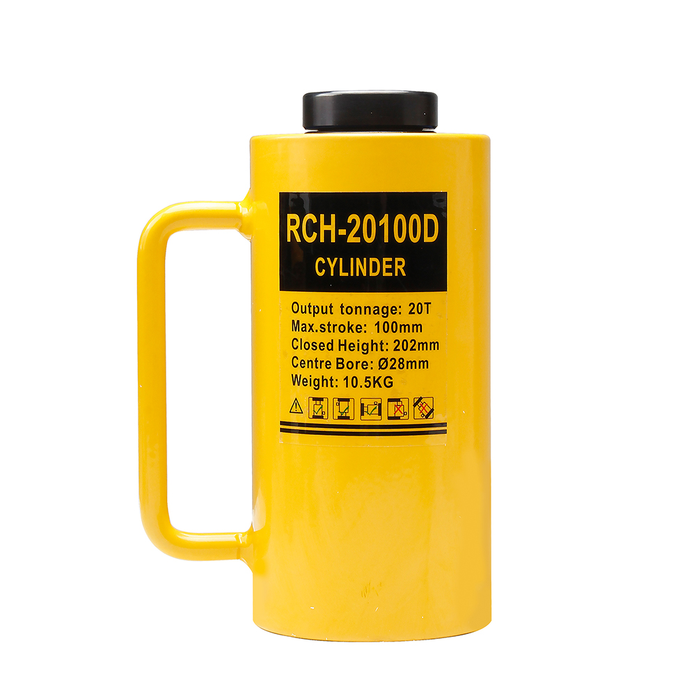 Hollow Plunger Single Acting Hydraulic Cylinder Jack 20T–60T 50mm Stroke Steel Body