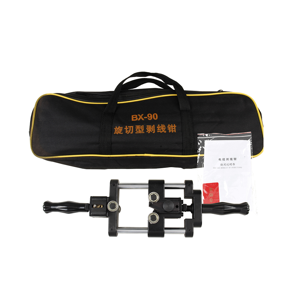BX-90 Industrial Stainless Steel Hand-Crank Wire Stripper for Heavy-Duty Cable Processing